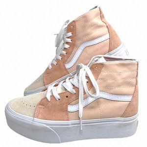 VANS Sk8-Hi Tapered Platform Shoes Skate Peach VN0A5JMKBOD Canvas Suede Women's